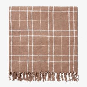 Little Korboose 100%‎ Cotton Woven Throw Blanket 50”x60” in Taupe